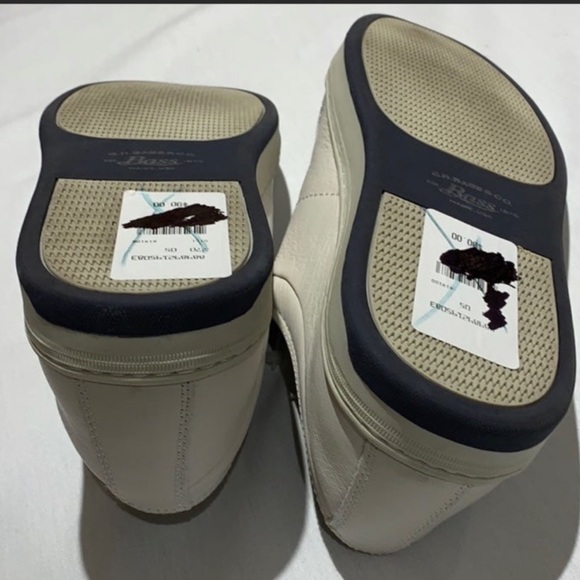 G. H. Bass & Co Mens Leather Sneakers Cream Size 13 - Picture 10 of 10